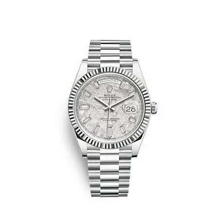 Rolex Day-Date 40 Platinum - Fluted / Meteorite 228236-0011 (M228236-0011)